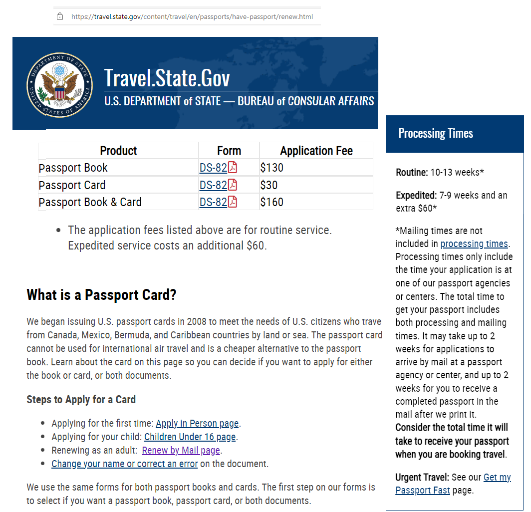 Passports and Passport Cards