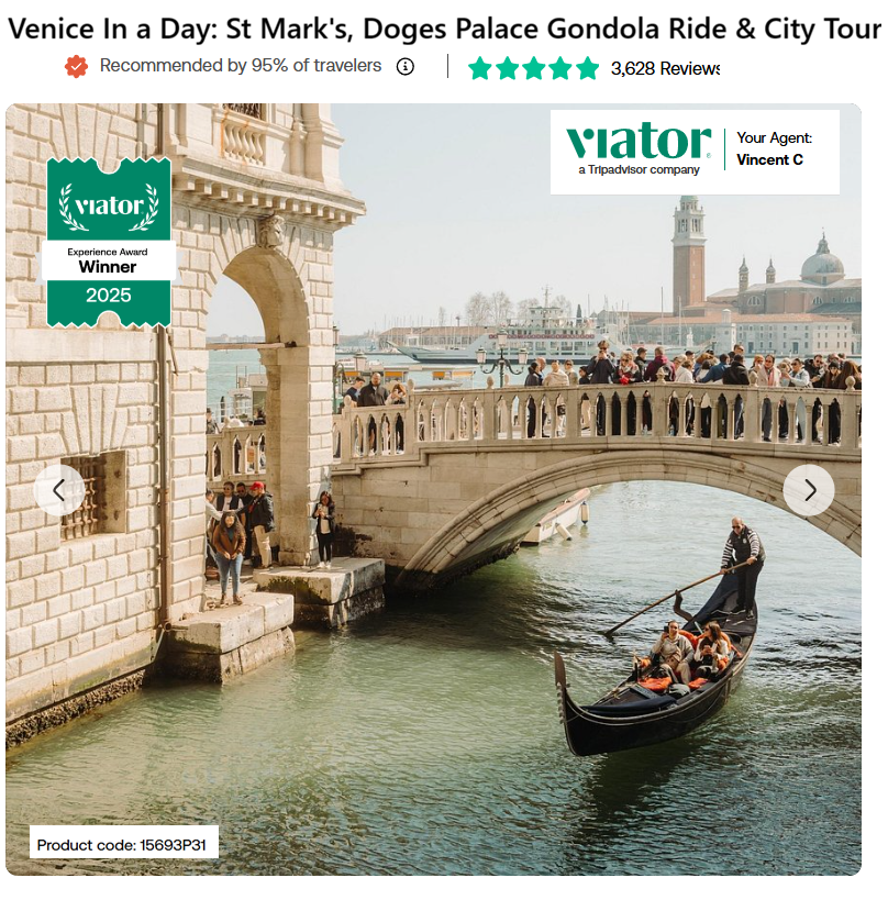 Viator Venice in a Day Tour small group